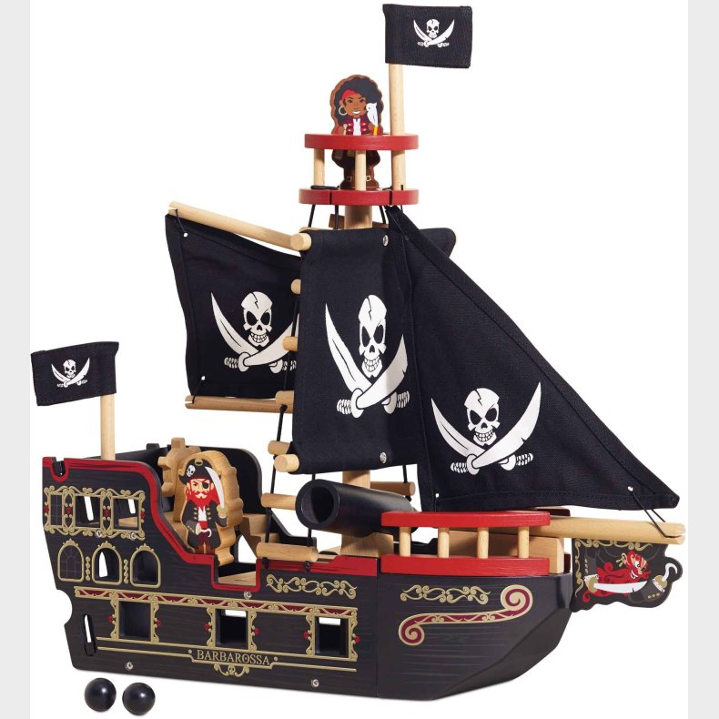 Le Toy Van Barbarossa Piratskib &  Karakterer