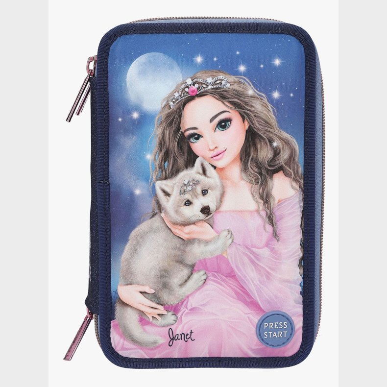 TOPModel Tredelt Penalhus LED-lys Wolf