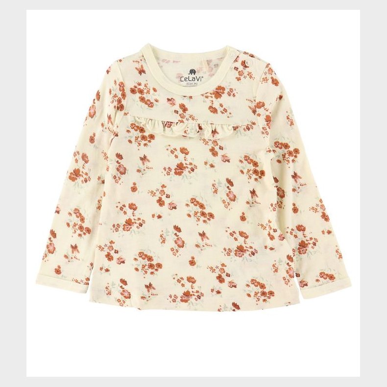 CeLaVi Bluse - Misty Rose m. Blomster