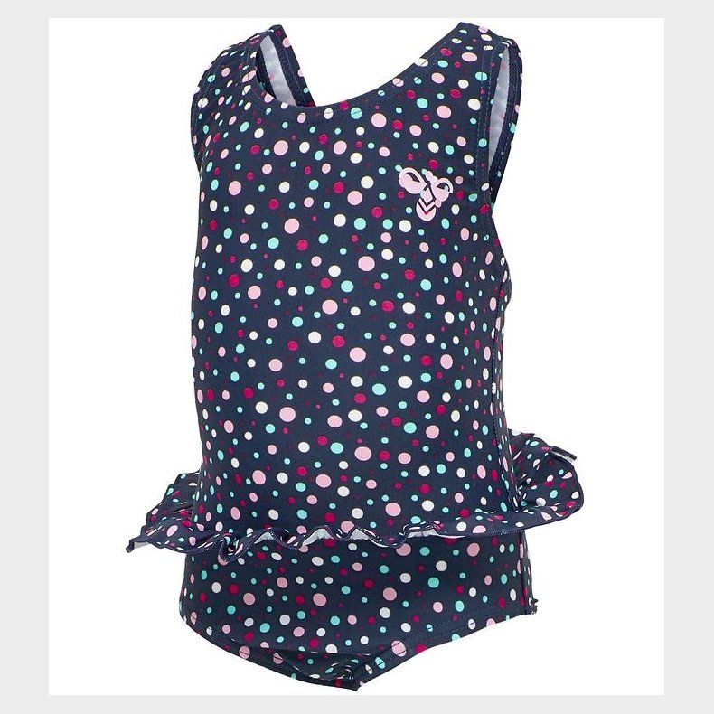 Hummel Badedragt - hmlFilippa - UV50+ - Navy m. Prikmnster