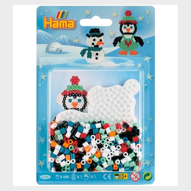 Hama Midi Perlest - 450 stk. - Lille Pingvin