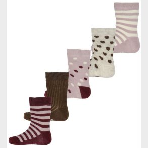 Minymo Str�mper - 5-pak - Rosa Smoke