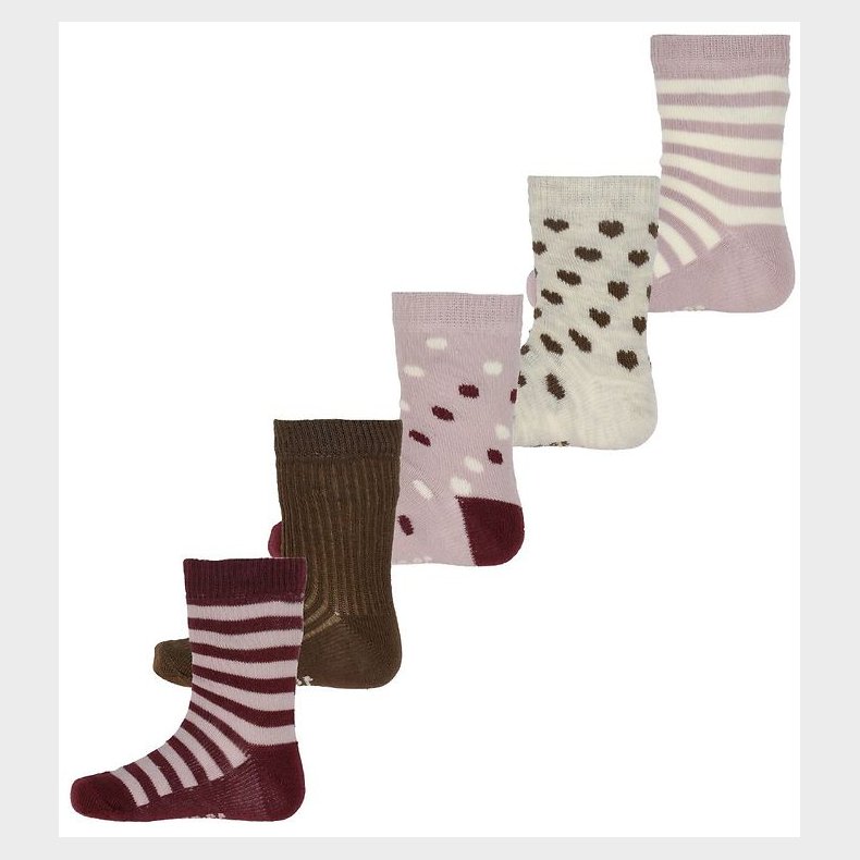 Minymo Str�mper - 5-pak - Rosa Smoke