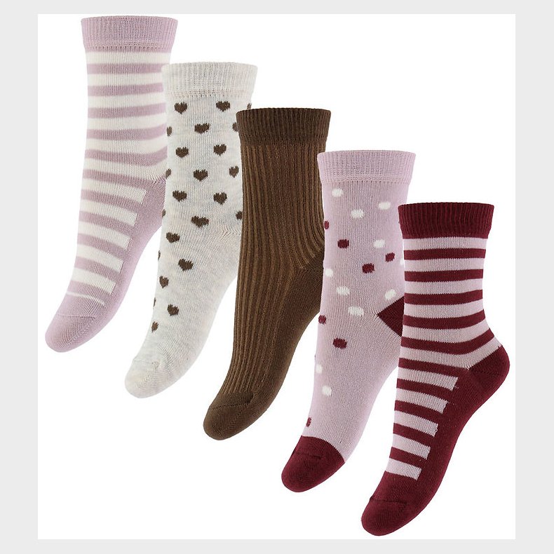 Minymo Str�mper - 5-pak - Rosa Smoke