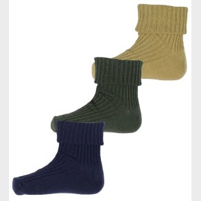 Minymo Str�mper - 3-pak - Rib - Agave Green