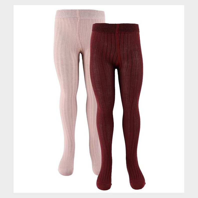 Minymo Str�mpebukser - 2-pak - Solid Rib - Rose Smoke