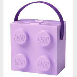 LEGO® Storage Madkasse - 11,5x15,5x15,8 - 4 Knopper - Lavender