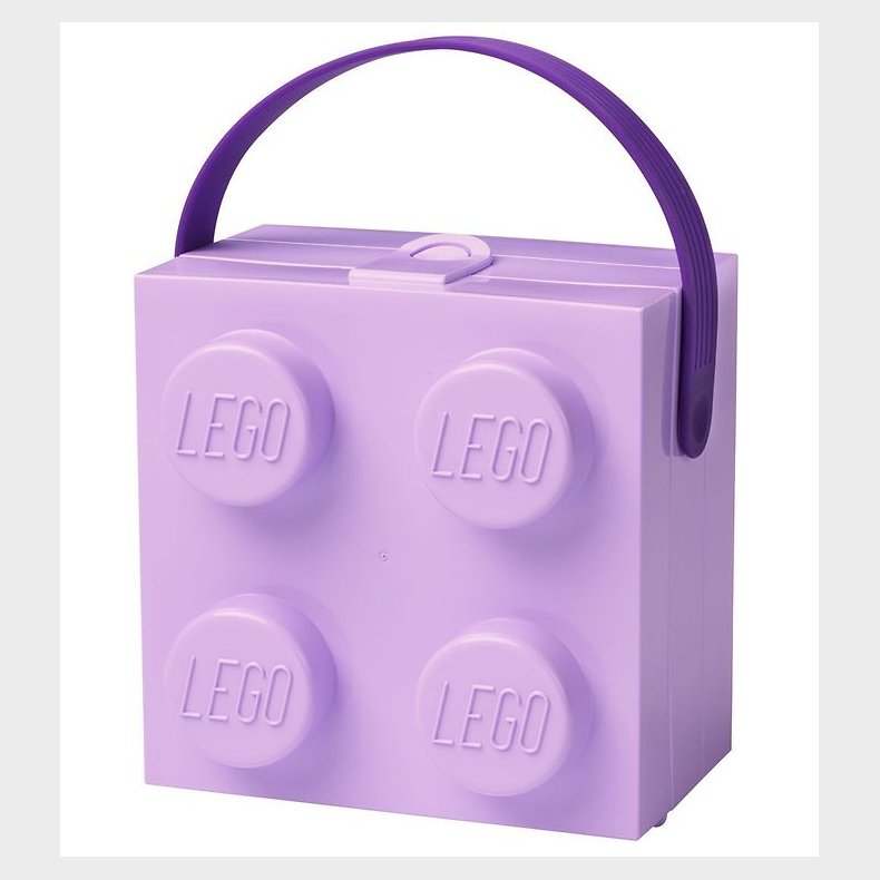 LEGO® Storage Madkasse - 11,5x15,5x15,8 - 4 Knopper - Lavender