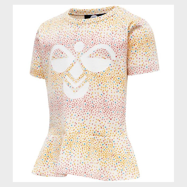 Hummel T-shirt - hmlAlba - Hvid m. Prikker