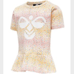 Hummel T-shirt - hmlAlba - Hvid m. Prikker