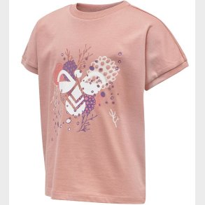 Hummel T-shirt - hmlAtlantis - Rosa m. Print