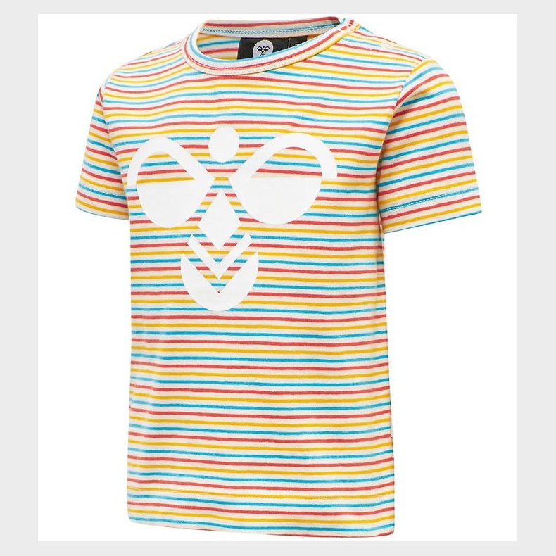 Hummel T-shirt - hmlAlex - Hvid m. Striber