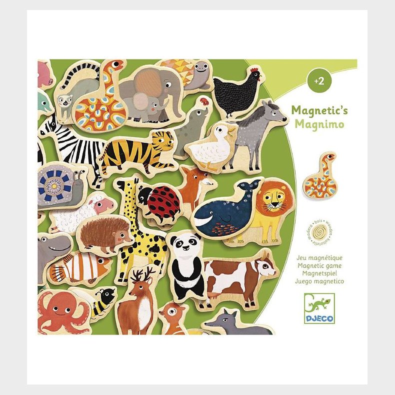 Djeco Tr�magneter - 36 stk. - Dyr