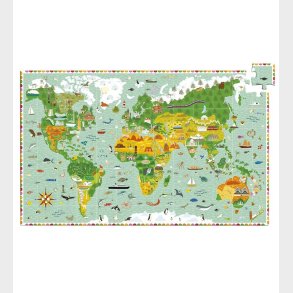 Djeco Puslespil - 200 Brikker - Jorden Rundt