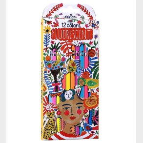 Eeboo Farveblyanter - 12 stk. - Fluorescerende