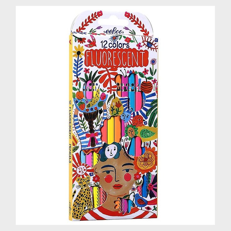 Eeboo Farveblyanter - 12 stk. - Fluorescerende
