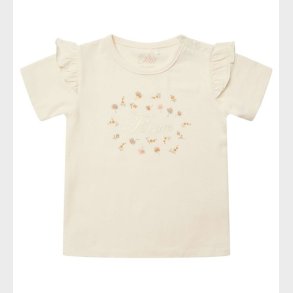 Petit by Sofie Schnoor T-shirt - Penelope - Off White m. Blomste