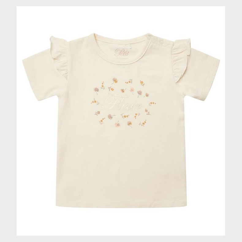 Petit by Sofie Schnoor T-shirt - Penelope - Off White m. Blomste