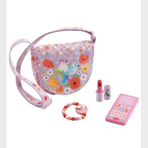 Djeco Taske m. Tilbehr - Birdie's - Lys Lilla m. Fugle