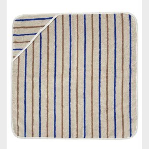 OYOY Badeslag - 100x100 cm - Raita - Karamel/Optic Blue