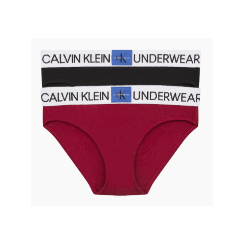 Calvin Klein 2-Pak Trusser Red/Black Pige - Legekammeraten.dk