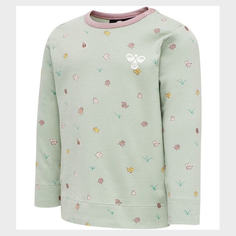 Hummel Bluse - hmlElla - Stvet Grn m. Insekter