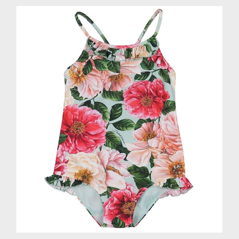 Dolce & Gabbana Badedragt - Bl m. Rosa Blomster
