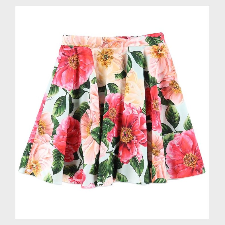 Dolce & Gabbana Nederdel - Bl m. Rosa Blomster