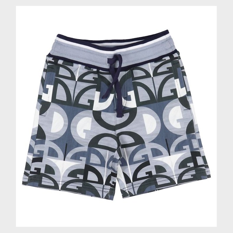 Dolce & Gabbana Sweatshorts - Gr/Bl m. Logoer
