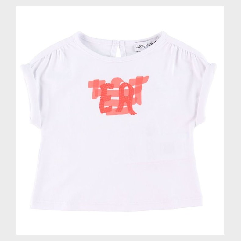 Emporio Armani T-shirt - Hvid m. Rosa