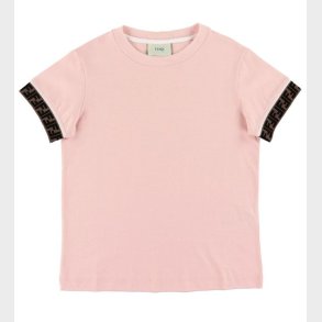 Fendi T-shirt - Rosa m. Logokanter