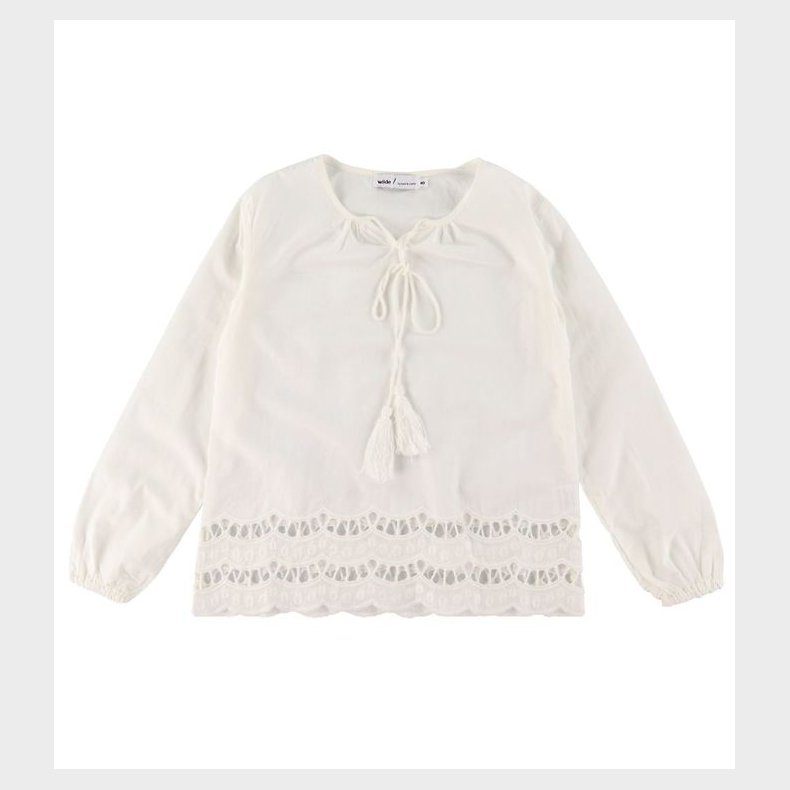 Hust and Claire Bluse - Wilde - Hvid m. Blonder