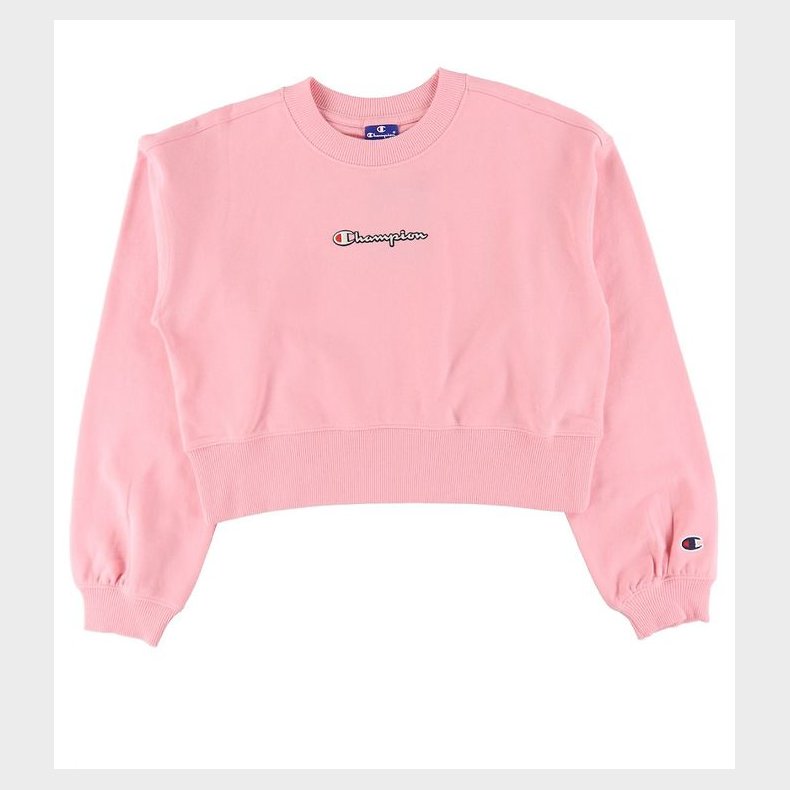 Champion Fashion Sweatshirt - Cropped - Rosa m. Logo