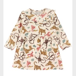 Minymo Kjole - Hvid m. Dyr