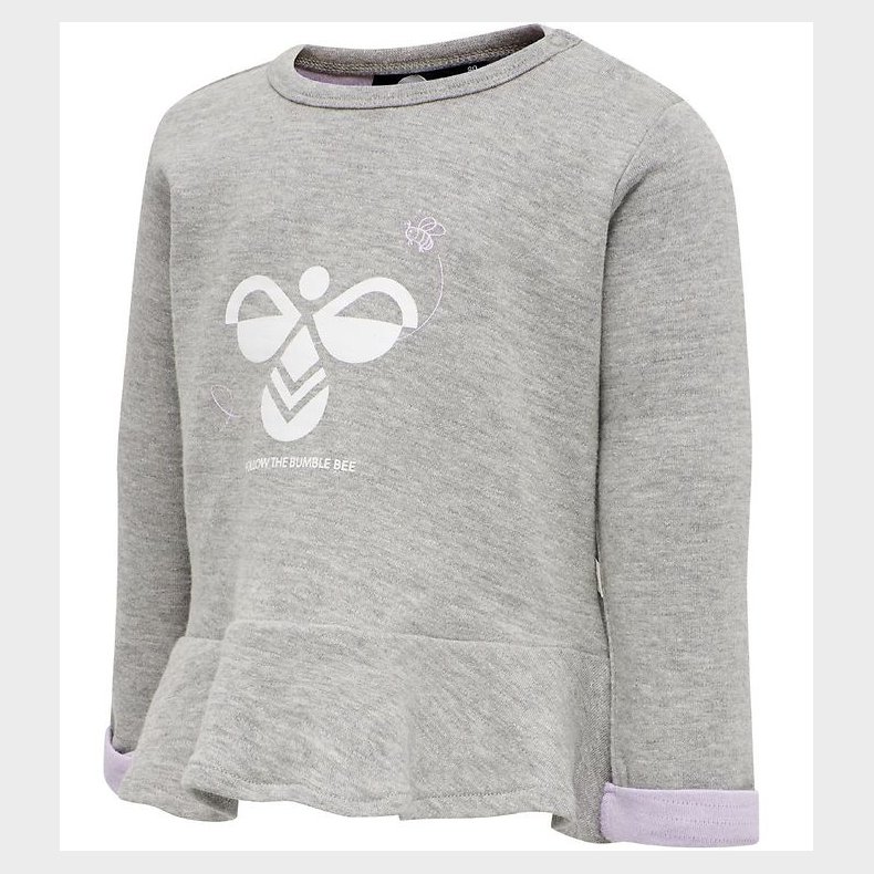 Hummel Sweatshirt - hmlAlberte - Grmeleret m. Print