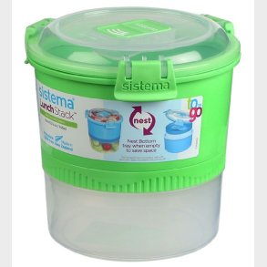 Sistema Madkasse m. Bestik - Lunch Stack - 965 ml - Grn