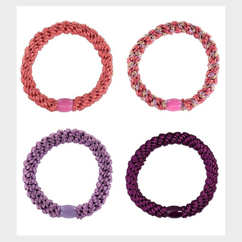 Kknekki Hrelastikker - 4-pak - Lilla/Rosa