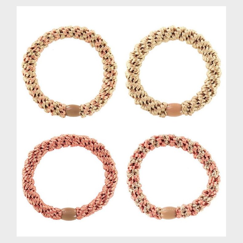 Kknekki Hrelastikker - 4-pak - Beige/Rosa