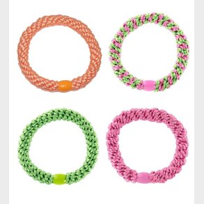 Kknekki Hrelastikker - 4-pak - Grn/Rosa/Orange
