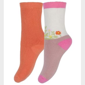 Melton Strmper - Andrea - 2-pak - Orange/Rosa