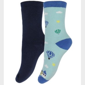 Melton Strmper - George - 2-pak - Navy/Lysebl