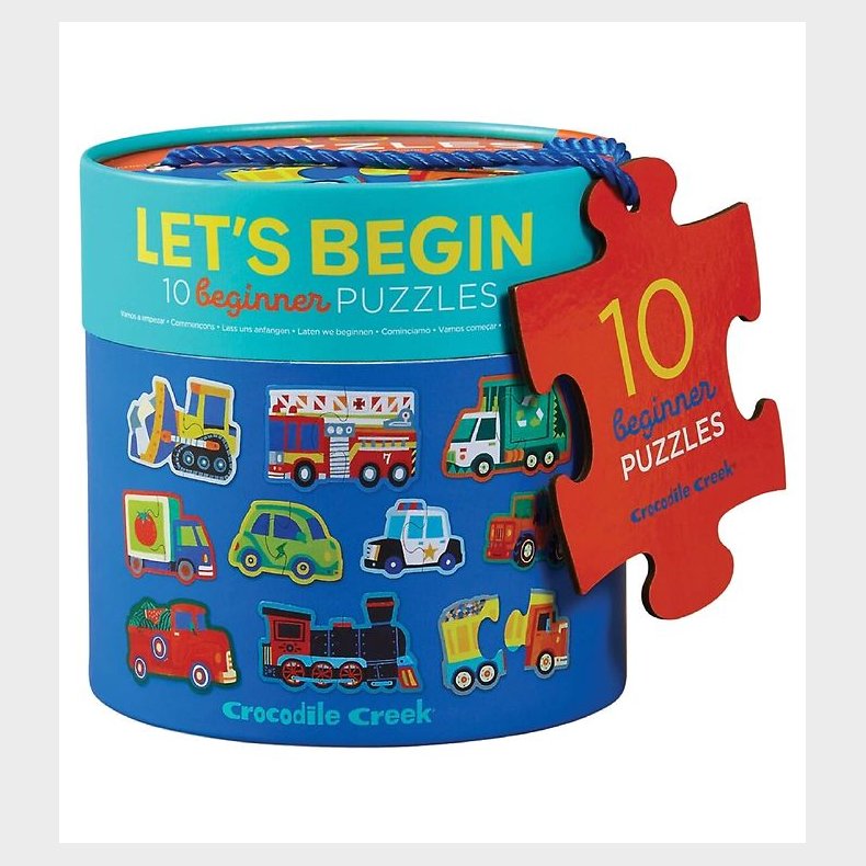 Crocodile Creek Puslespil - 10 stk. - K�ret�jer