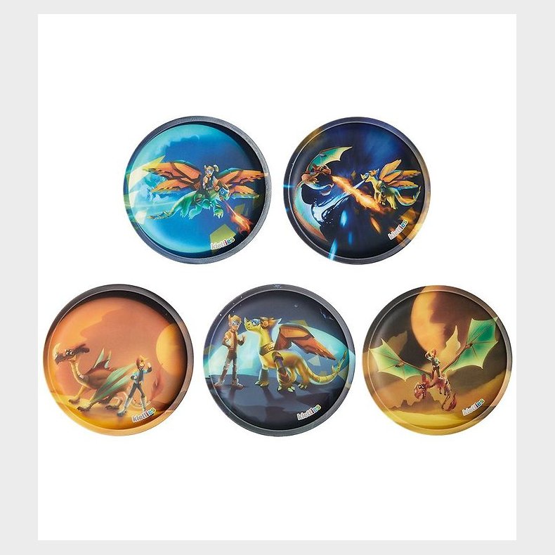 Ergobag Velcromrker - 5 stk. - Flyvende Drager