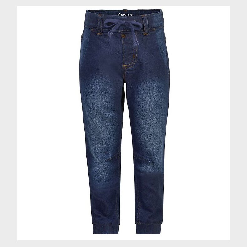 Minymo Bukser - Stretch Loose Fit - M�rkebl� Denim