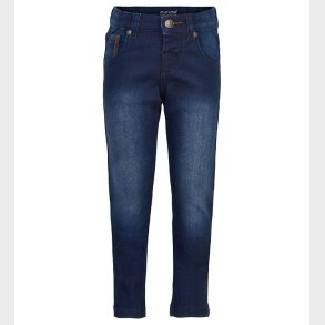 Minymo Bukser - Stretch Slim Fit - M�rkebl� Denim