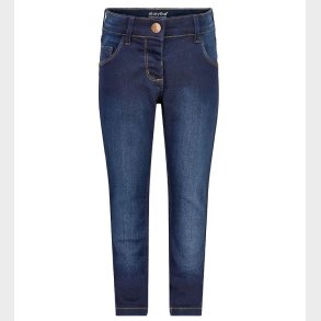 Minymo Bukser - Stretch Slim Fit - M�rkebl� Denim