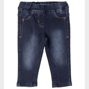 Minymo Bukser - Stretch Slim Fit - M�rkebl� Denim