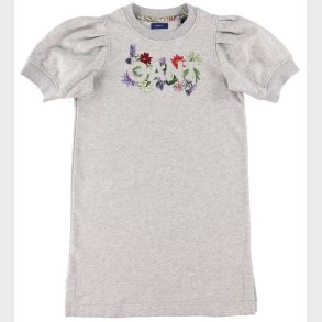 GANT Kjole - Flower Logo - Lysegrmeleret m. Blomster