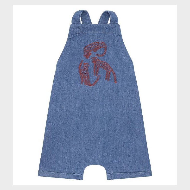 Soft Gallery Smkbukser - Frisco - Denim Blue/Rd m. Leoparder