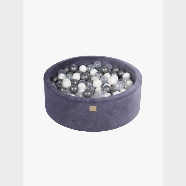 Meowbaby Rund Boldbassin Velour 30x90, Bl�gr�